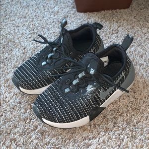 Boys Black and White Nike Shoes